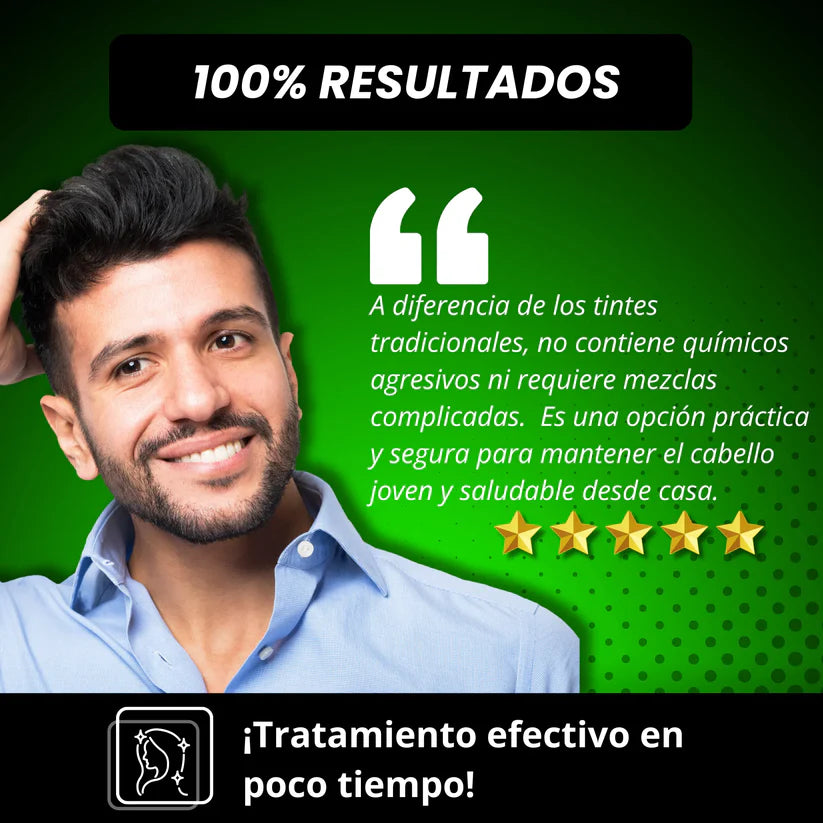 SHAMPOO TINTE NEGRO ANTICANAS NATURAL 3 EN 1 500 ML