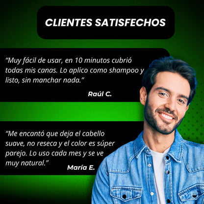 SHAMPOO TINTE NEGRO ANTICANAS NATURAL 3 EN 1 500 ML