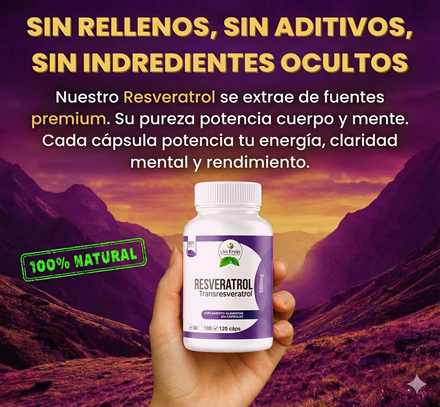 Uniervas™ Complejo de Resveratrol 500mg