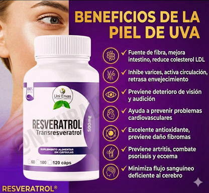 Uniervas™ Complejo de Resveratrol 500mg